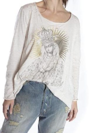 Magnolia Pearl Cotton Jersey Queen of Heaven Dylan T Top 935  --  Moonlight