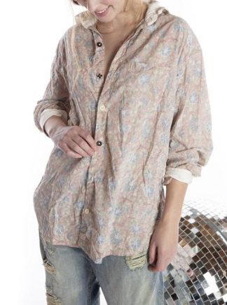 Magnolia Pearl Boyfriend Shirt Top 943 -- Floraison