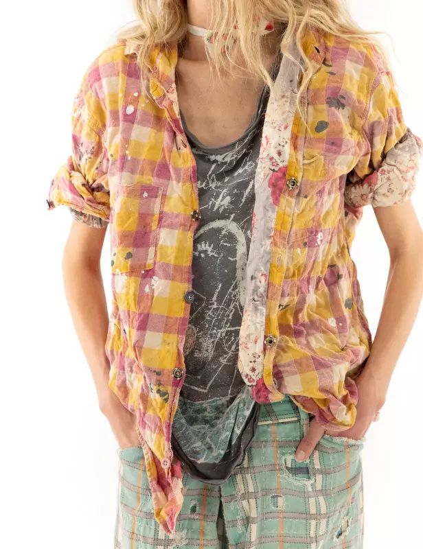 Magnolia Pearl Boyfriend Shirt Top 1143 Barbee