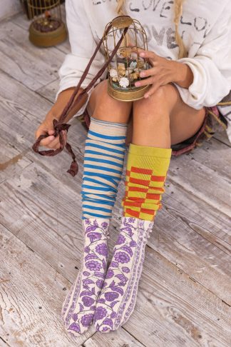 Magnolia Pearl Blockprint MP Socks 094 Rajasthan