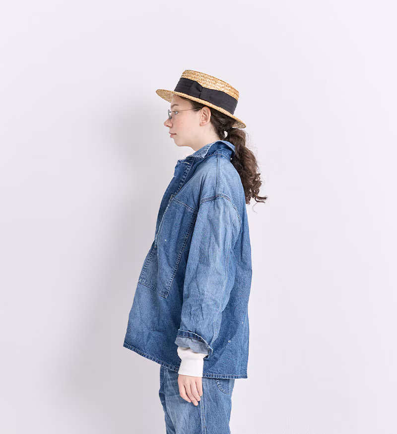 Veritecoeur Denim Pullover Shirt VC-2816 Indigo