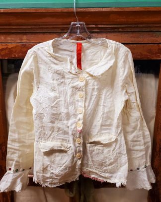 Ewa i Walla Buttons on Sleeve Jacket 8743 Natural
